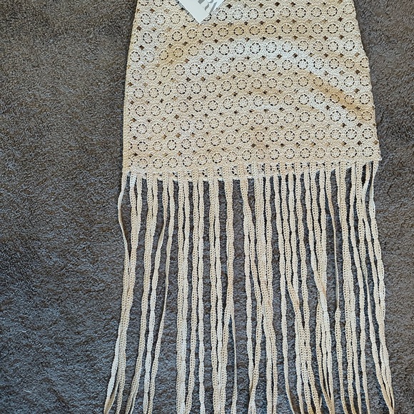 Zara Fringed Crochet Skirt - Picture 3 of 4